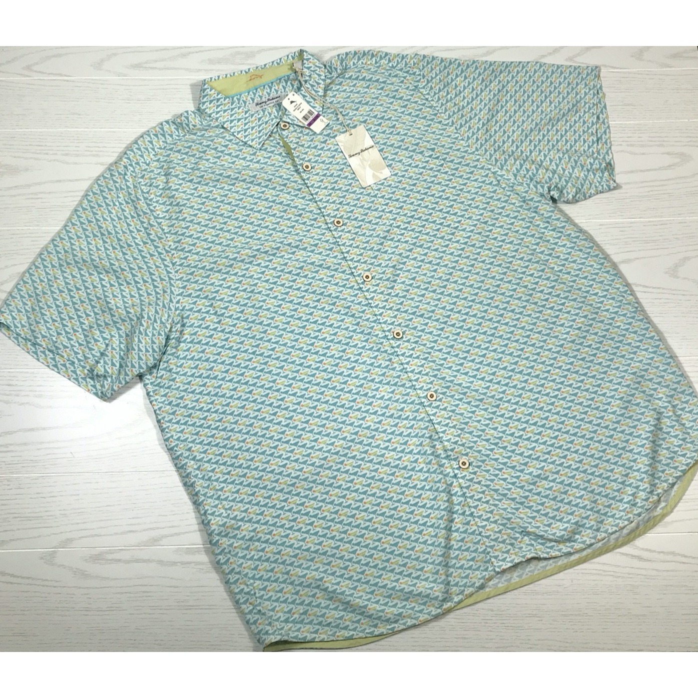 Tommy Bahama Hawaiian Shirt Men 2xlt Cocktail The Veracruz Cay Button Down New